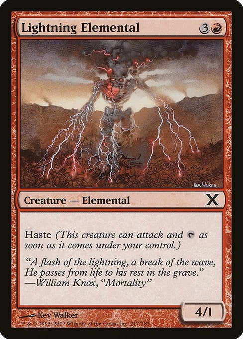 Lightning Elemental (217) [10E] - MTG Single