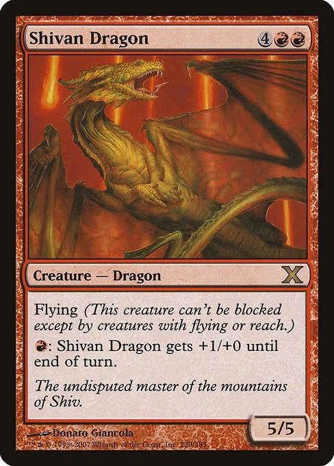 Shivan Dragon (230) [10E] - MTG Single