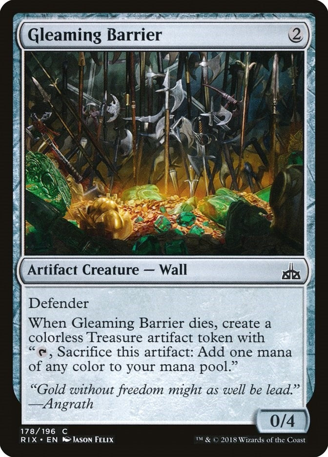 Gleaming Barrier (178) [RIX] - MTG Single