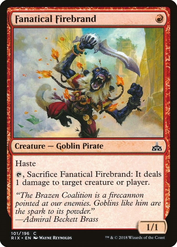 Fanatical Firebrand (101) [RIX] - MTG Single