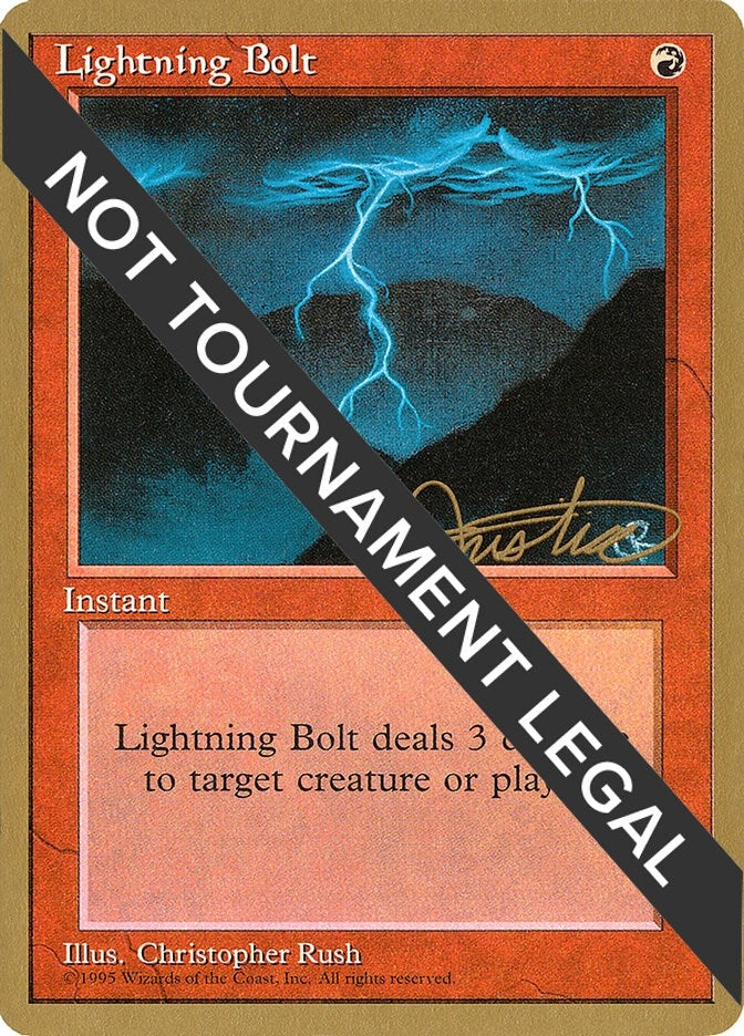 Lightning Bolt - 1996 Mark Justice (4ED) [WCD] - MTG Single