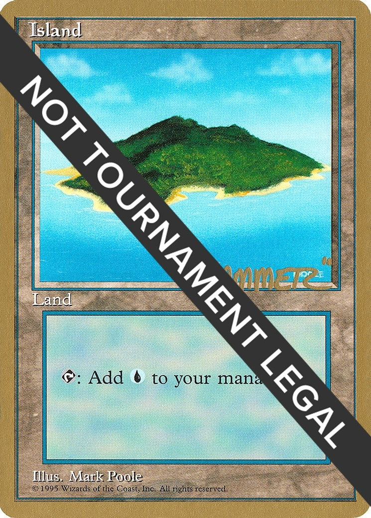 Island (B) - 1996 Shawn ’Hammer’ Regnier (4ED) [WCD] - MTG Single