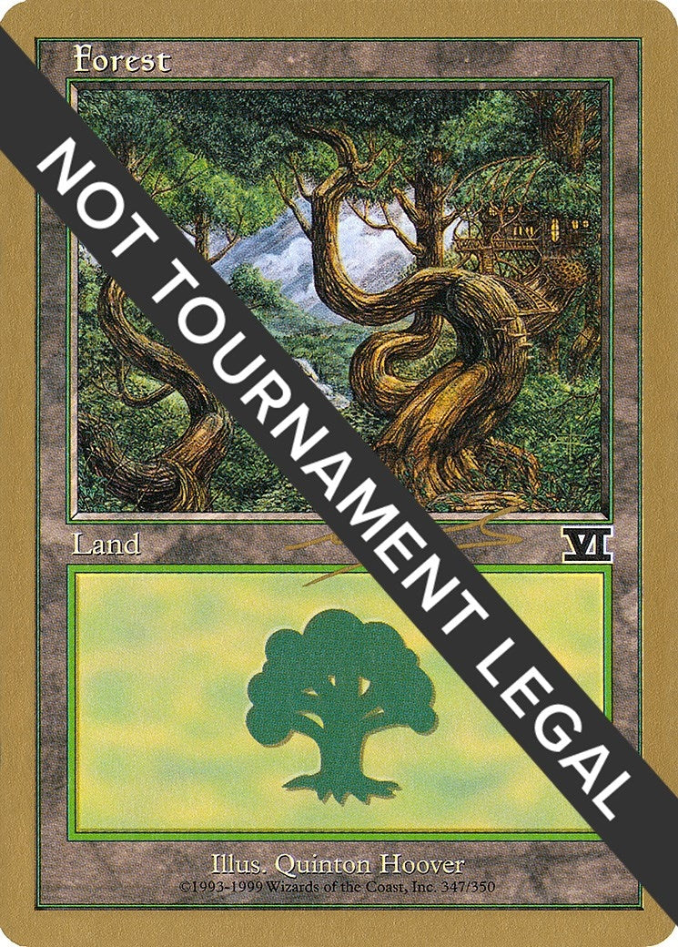 Forest (347) - 2000 Nicolas Labarre (6ED) [WCD] - MTG Single