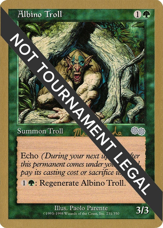 Albino Troll - 1999 Matt Linde (USG) [WCD] - MTG Single