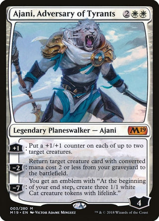 Ajani Adversary of Tyrants (3) [M19] - MTG Single