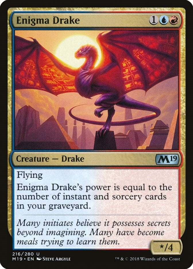 Enigma Drake (216) [M19] - MTG Single