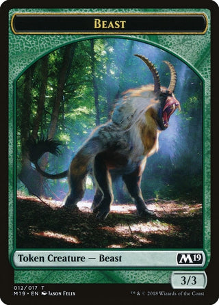 Beast Token (0) [M19] - MTG Single