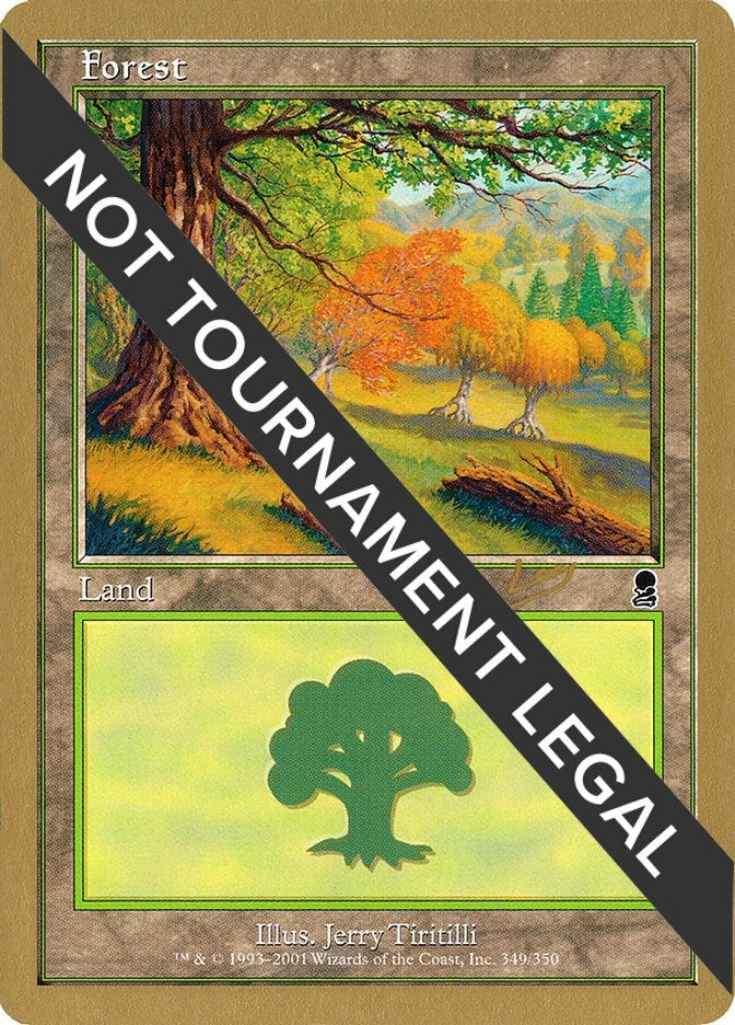 Forest (349) - 2002 Brian Kibler (ODY) [WCD] - MTG Single