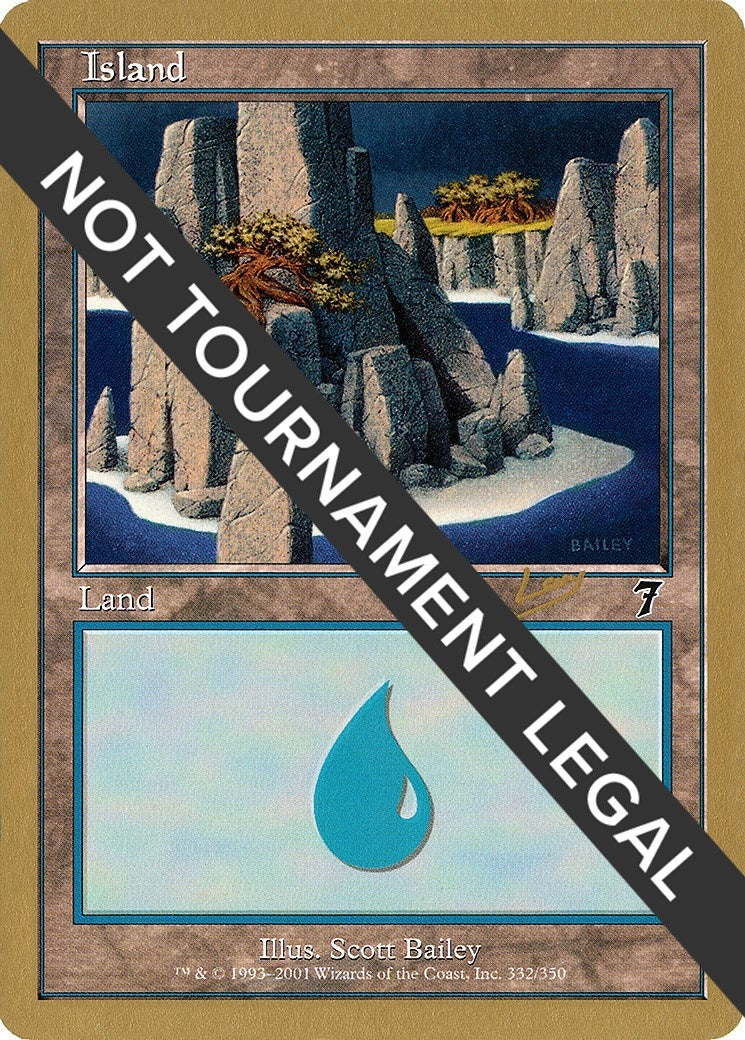 Island (332) - 2002 Raphael Levy (7ED) [WCD] - MTG Single