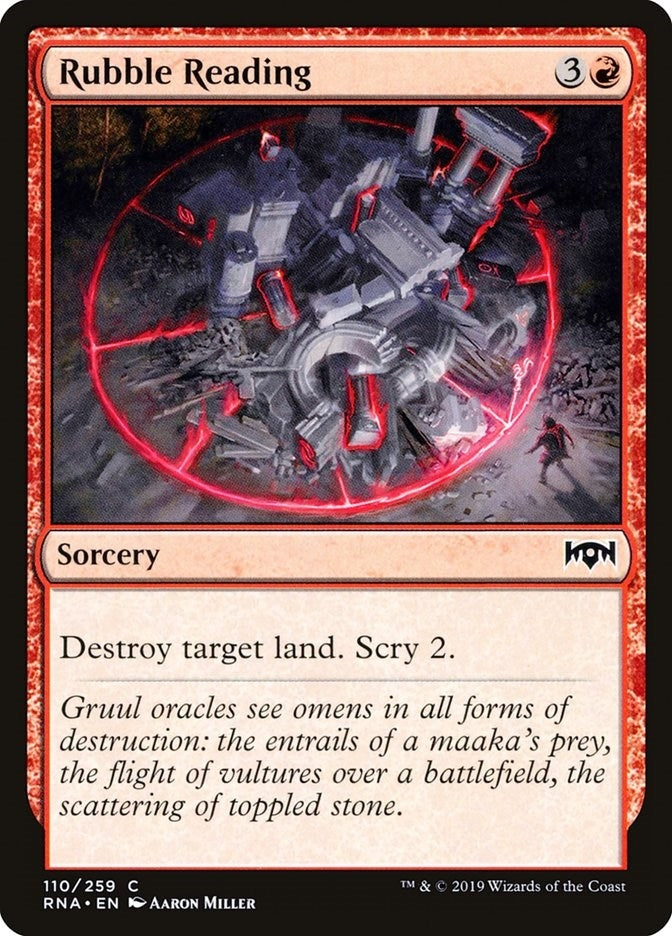 Rubble Reading (110) [RNA] - MTG Single