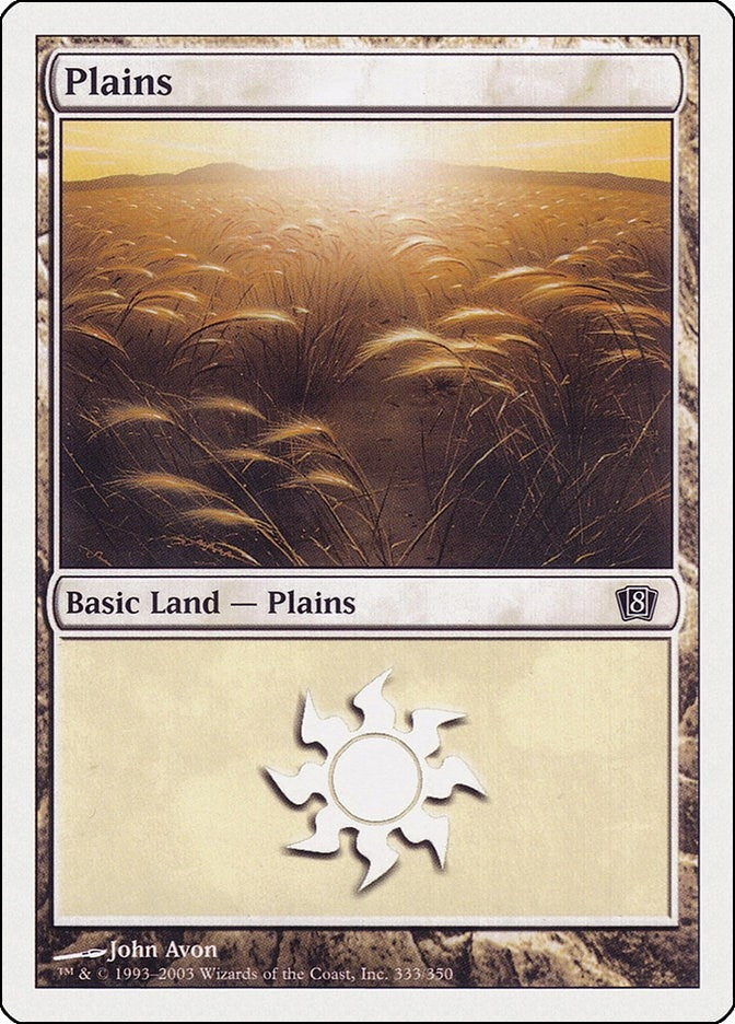 Plains (333) (333) [8ED] - MTG Single