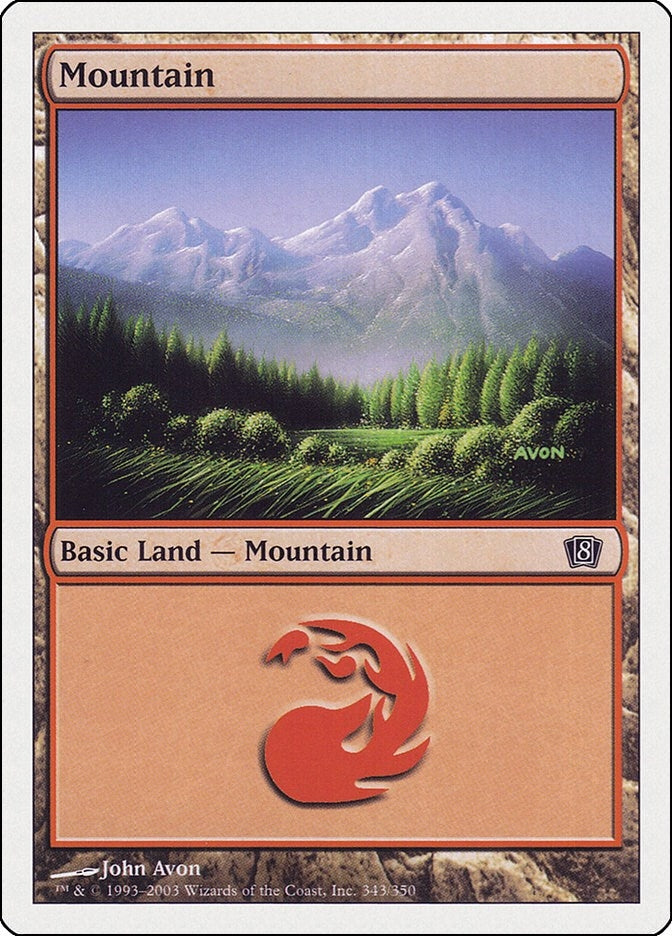 Mountain (343) (343) [8ED] - MTG Single