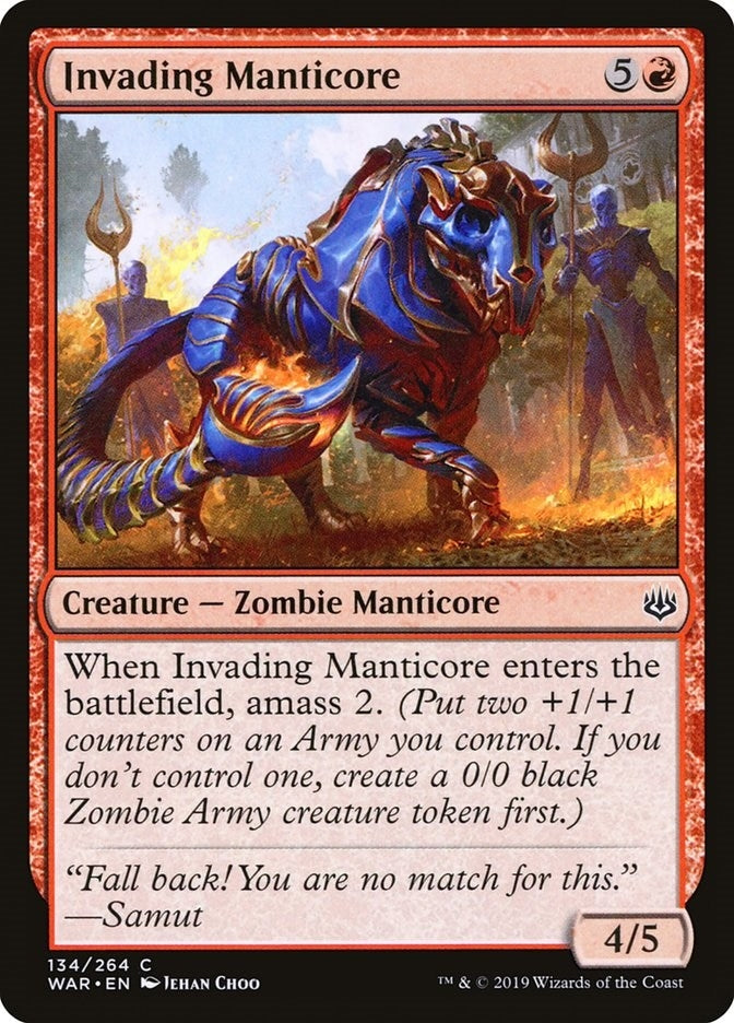 Invading Manticore (134) [WAR] - MTG Single