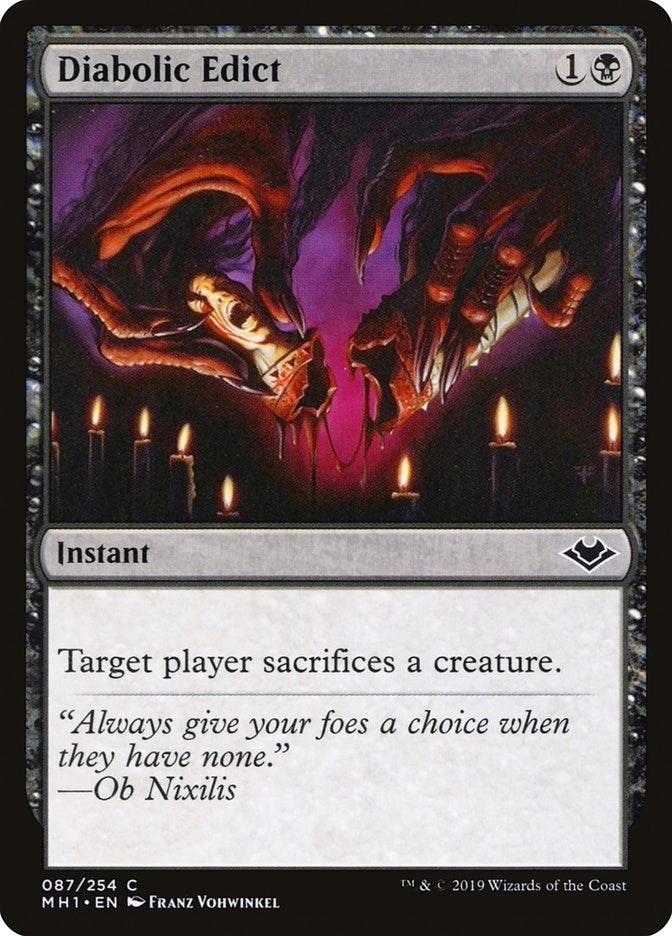 Diabolic Edict (87) [MH1] - MTG Single