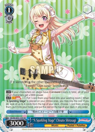 ’A Sparkling Stage’ Chisato Shirasagi (SR) (3105) [BD/EN-W03] - Weiss Schwarz Single