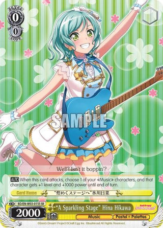 ’A Sparkling Stage’ Hina Hikawa (SR) (3015) [BD/EN-W03] - Weiss Schwarz Single