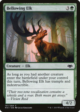 Bellowing Elk (157) [MH1] - MTG Single