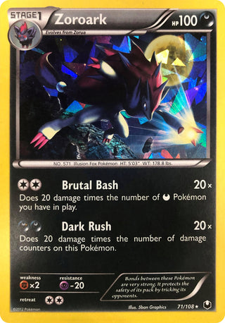 Image for Zoroark - 71/108 (Cracked Ice Holo) (071/108) (Deck Exclusives) - Pokemon