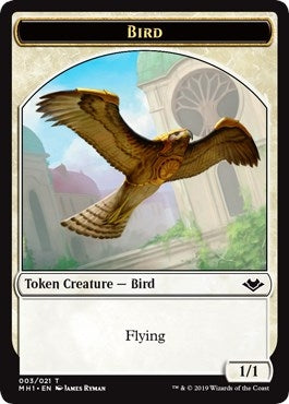 Bird (003) // Emblem - Serra the Benevolent (020) Double-sided Token (0) [MH1] - MTG Single