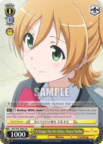 A Stage for Us Only Nana Daiba (5605) [RSL/S56] - Weiss Schwarz Single