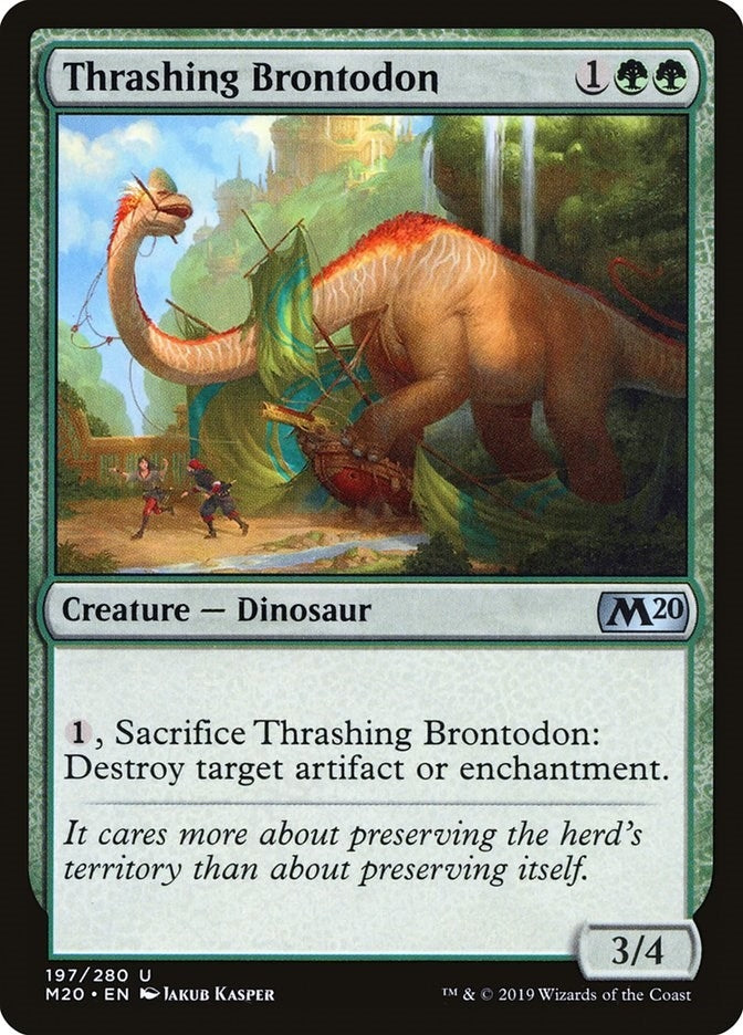 Thrashing Brontodon (197) [M20] - MTG Single
