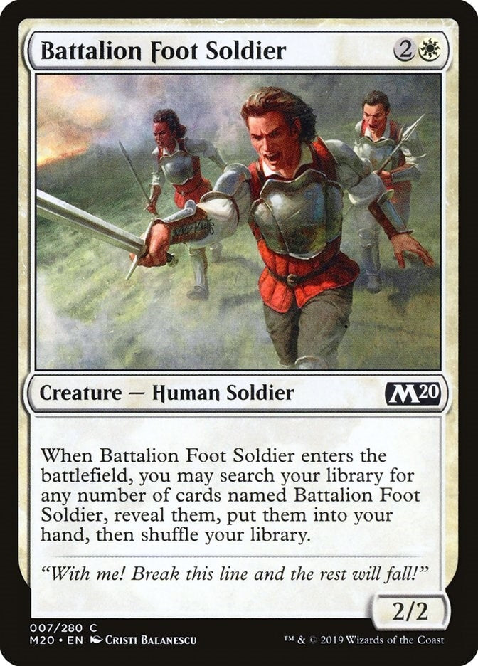 Battalion Foot Soldier (7) [M20] - MTG Single