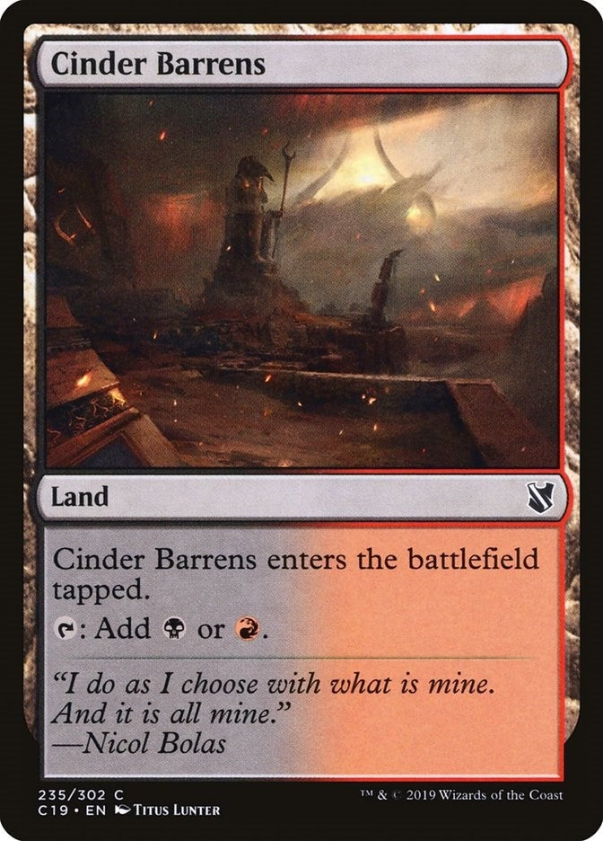 Cinder Barrens (235) [C19] - MTG Single