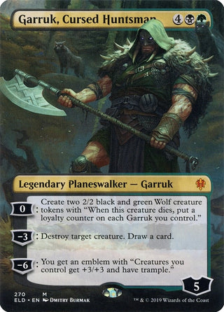 Garruk Cursed Huntsman (Borderless) (270) [ELD] - MTG Single