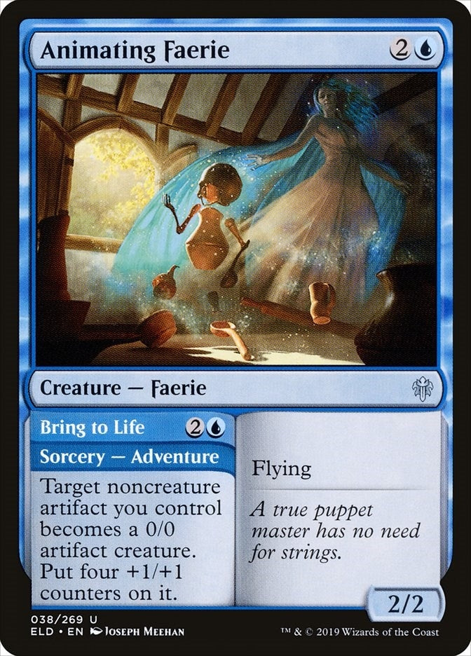 Animating Faerie (38) [ELD] - MTG Single
