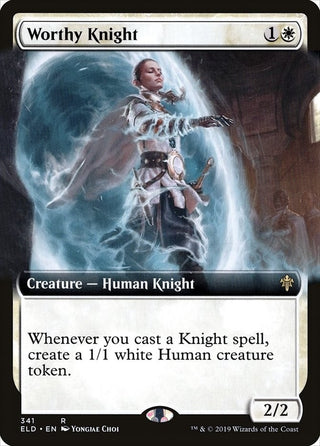 Worthy Knight (Extended Art) (341) [ELD] - MTG Single