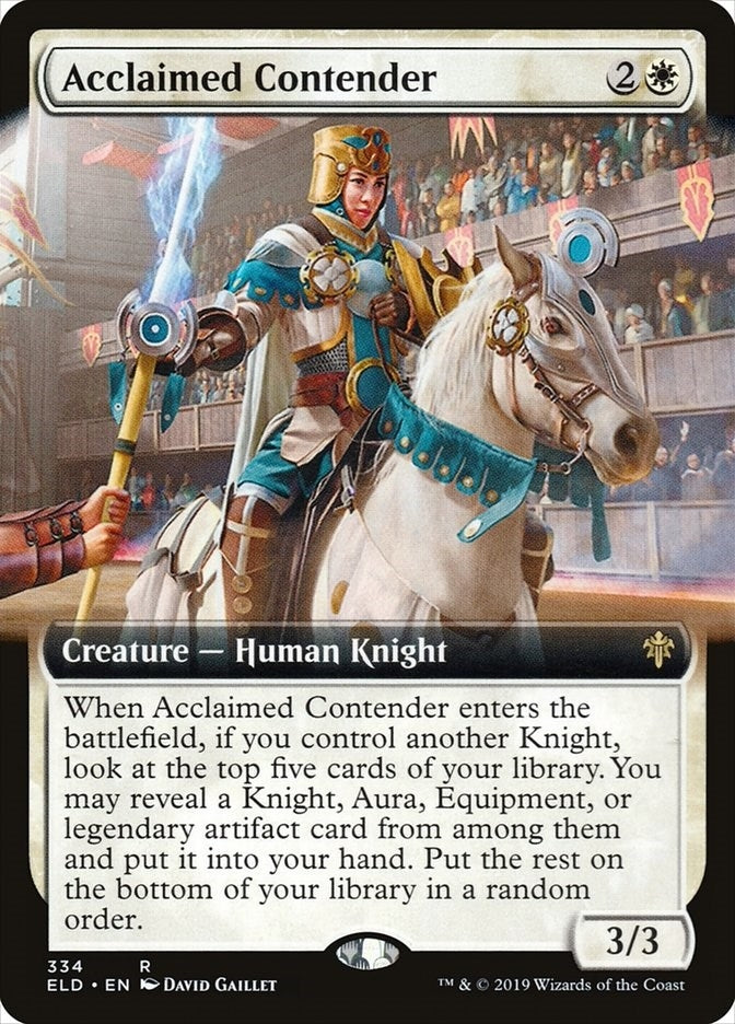 Acclaimed Contender (Extended Art) (334) [ELD] - MTG Single