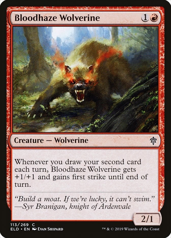 Bloodhaze Wolverine (113) [ELD] - MTG Single
