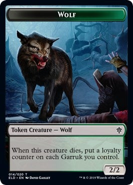 Wolf // Food (18) Double-sided Token (0) [ELD] - MTG Single