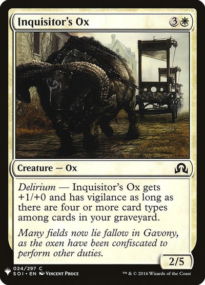 Inquisitor's Ox (24) [LIST]