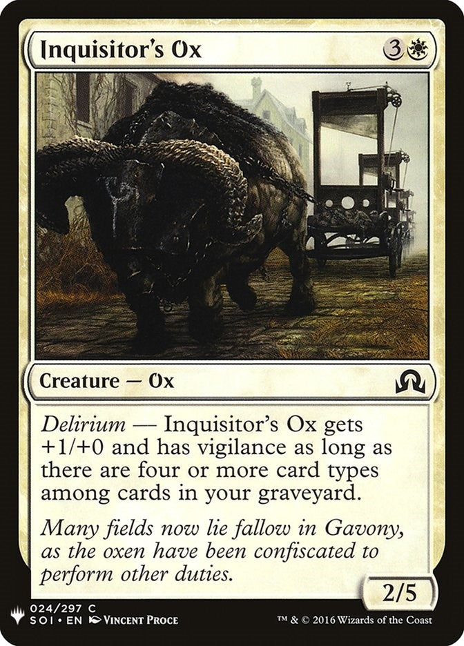 Inquisitor’s Ox (24) [LIST] - MTG Single