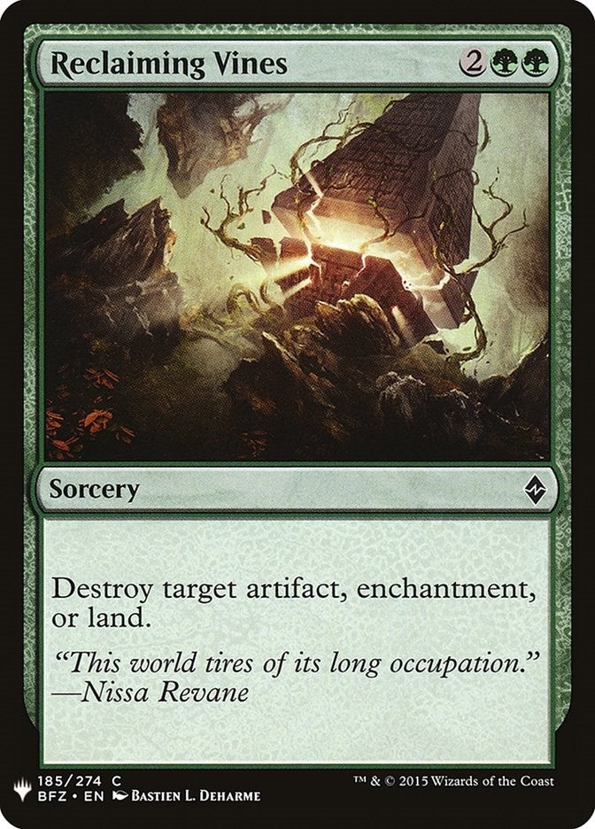 Reclaiming Vines (185) [LIST] - MTG Single