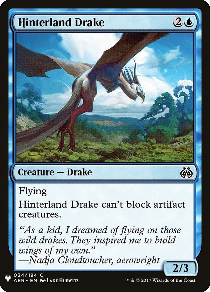 Hinterland Drake (34) [LIST] - MTG Single