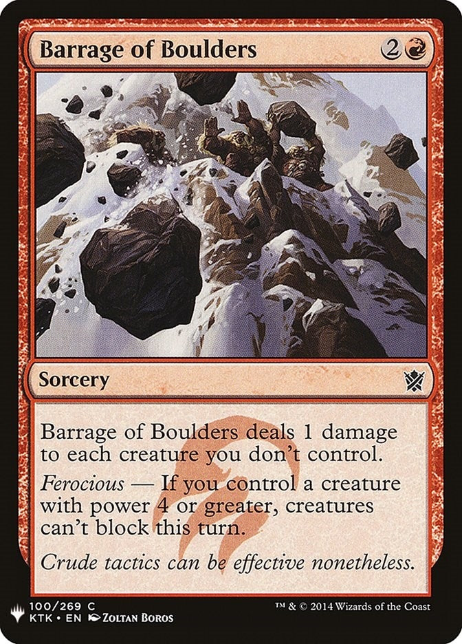 Barrage of Boulders (100) [LIST] - MTG Single
