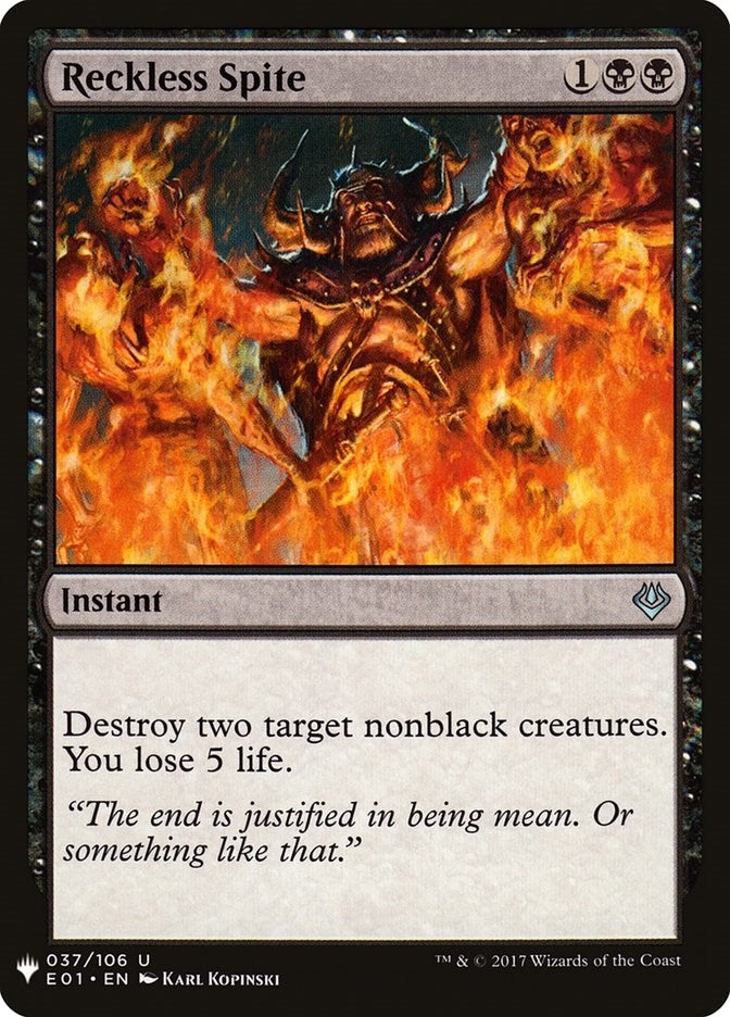 Reckless Spite (37) [LIST] - MTG Single