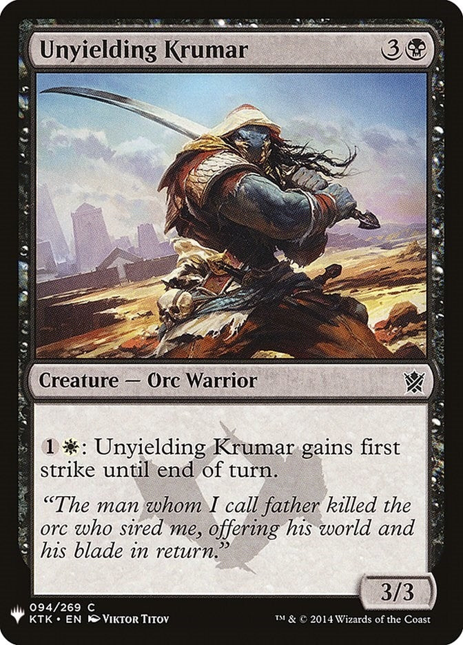 Unyielding Krumar (94) [LIST] - MTG Single
