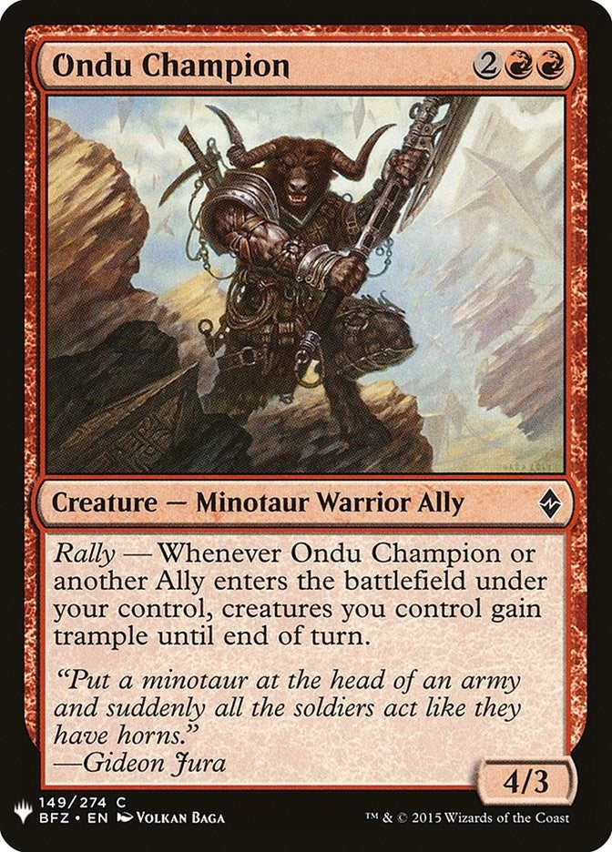 Ondu Champion (149) [LIST] - MTG Single