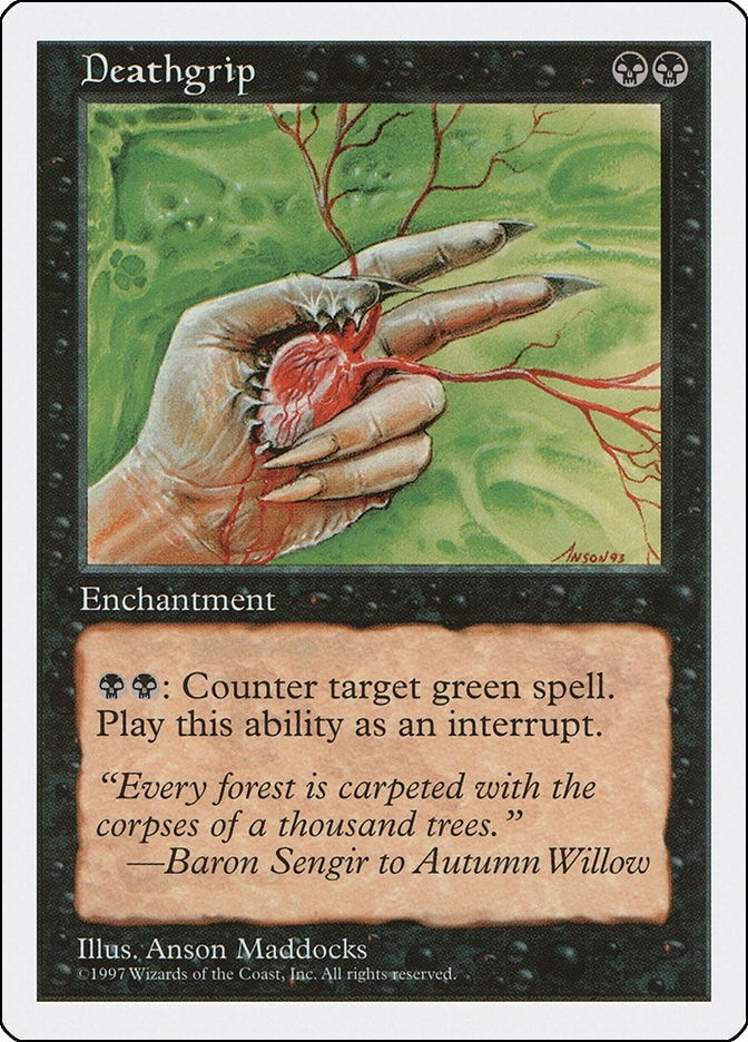 Deathgrip [5ED] - MTG Single
