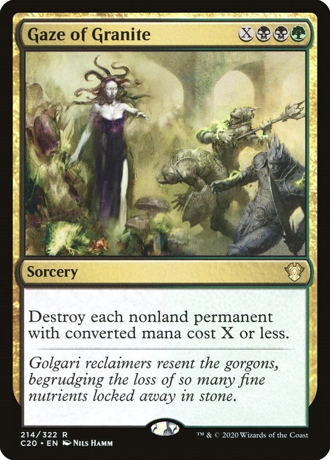 Gaze of Granite (214) [C20] - MTG Single