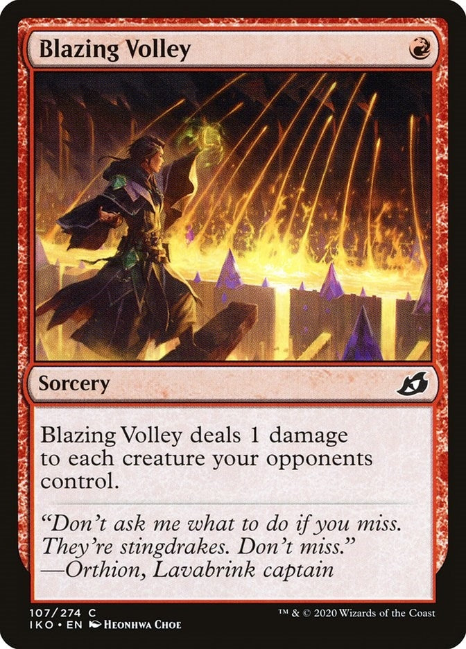 Blazing Volley (107) [IKO] - MTG Single