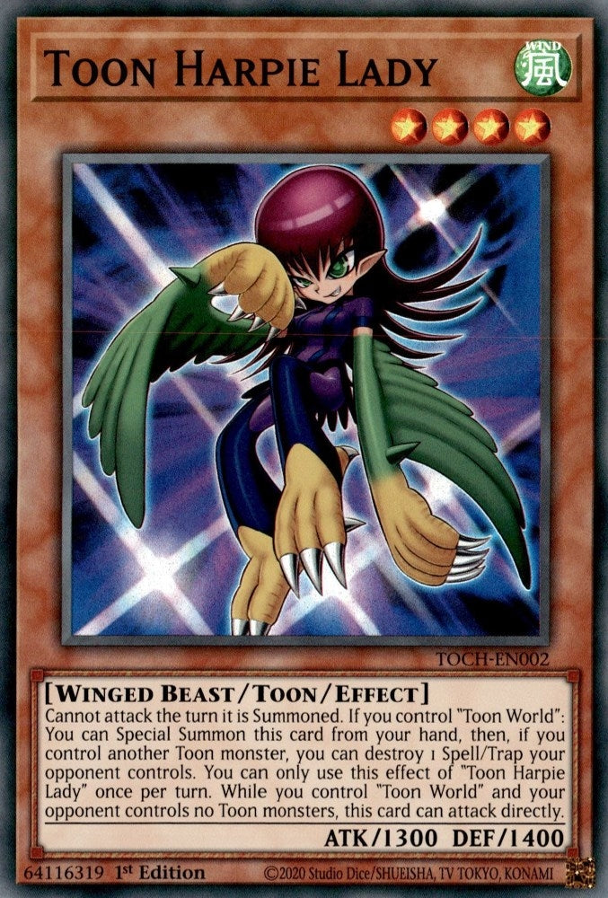Toon Harpie Lady (2) (TOCH) - YuGiOh Single