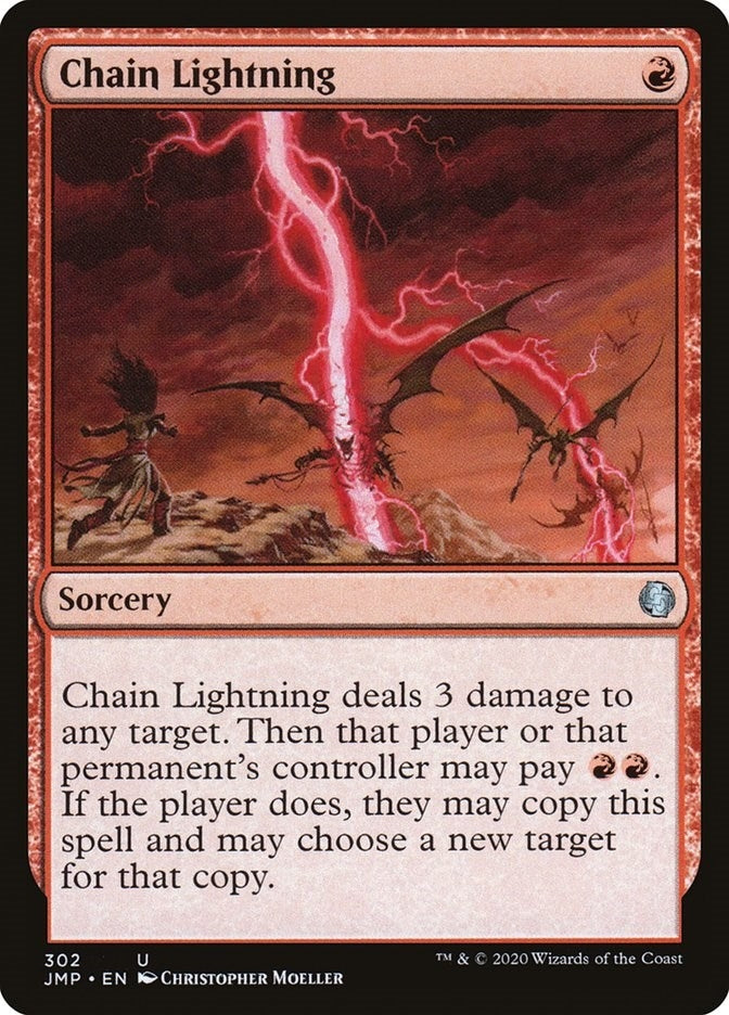 Chain Lightning (302) [JMP] - MTG Single