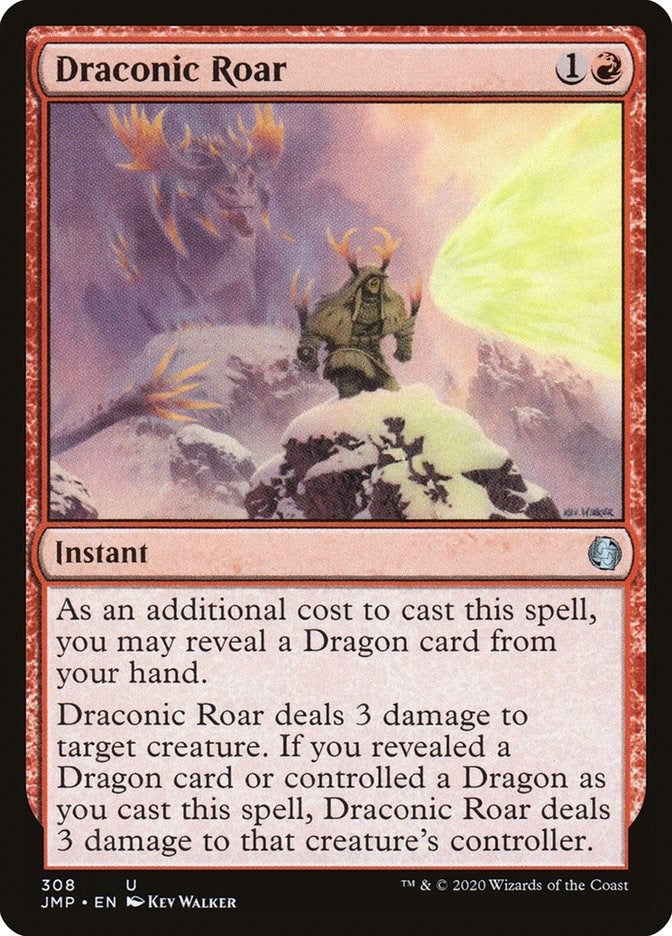 Draconic Roar (308) [JMP] - MTG Single