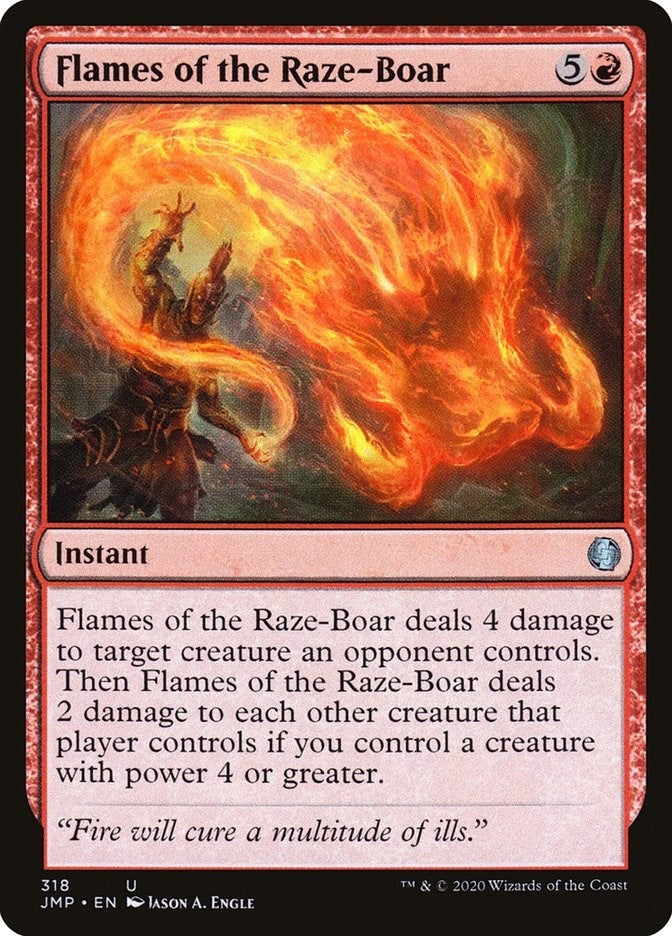Flames of the Raze-Boar (318) [JMP] - MTG Single