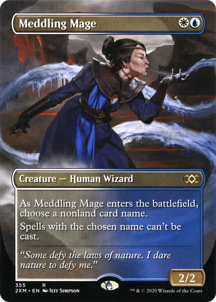 Meddling Mage (Borderless) (355) [2XM] - MTG Single