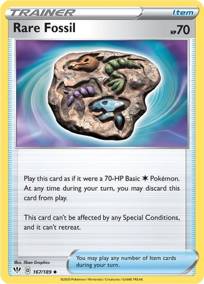 Rare Fossil (167/189) (SWSH03: Darkness Ablaze)